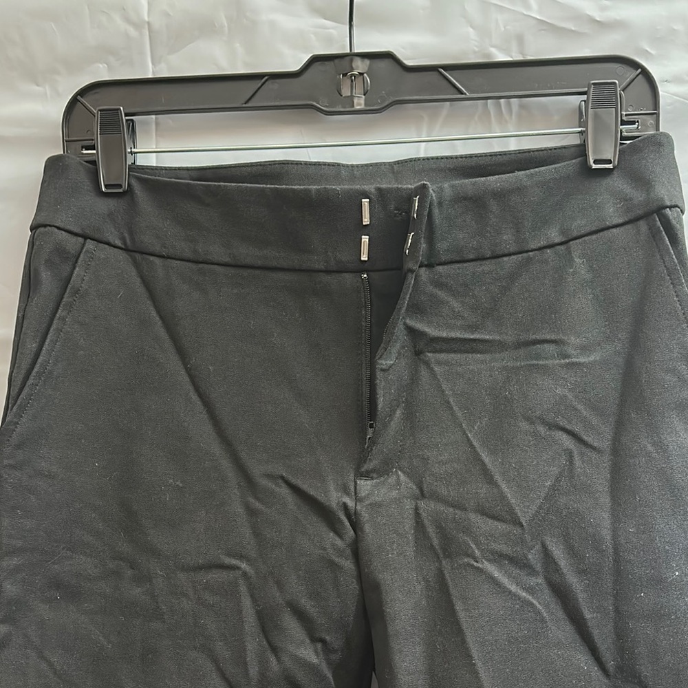 Time and Tru Black Cropped Dress Pants Straight-Leg stretchy size 8 - Picture 3 of 5